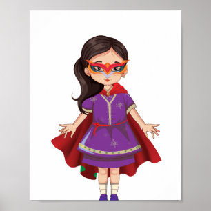 Lila Heroine Girl Poster