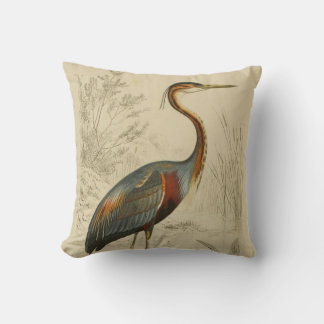 Lila Heron Tracks Edouard Print Kissen