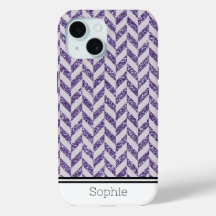 Lila Herringbone Custom Samsung