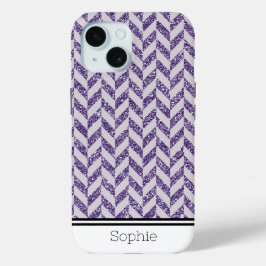 Lila Herringbone Custom Samsung Case-Mate iPhone Hülle