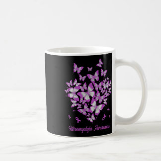 Lila Herz-Band-Fibromyalgie-Bewusstseinswarter Kaffeetasse