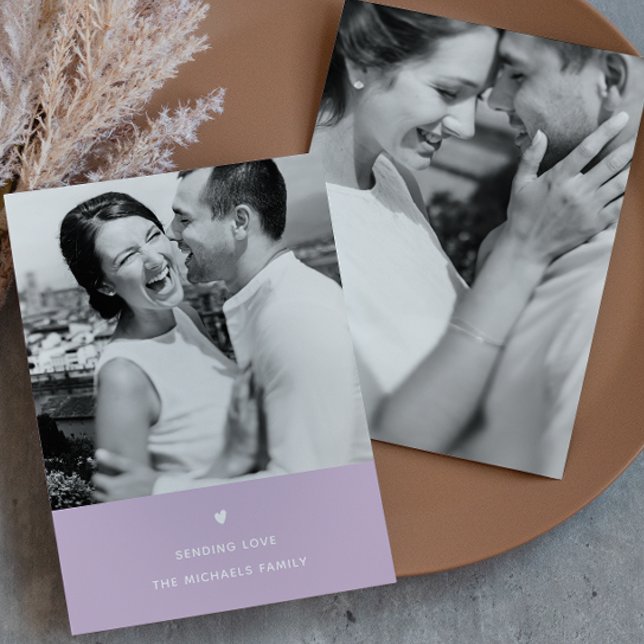 Lila Herz - Gruß Feiertagskarte (Von Creator hochgeladen)