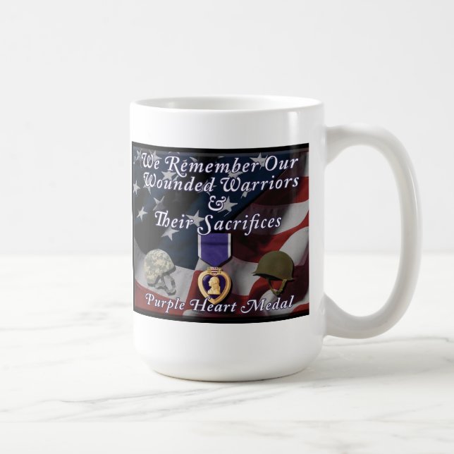 Lila Herz-Medaille Kaffeetasse (Rechts)