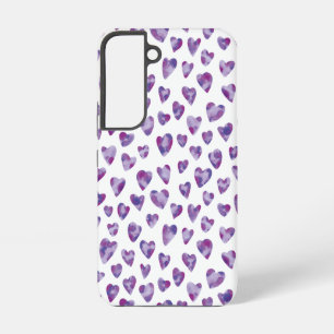 Lila Herz Muster heilen Samsung Galaxy Hülle