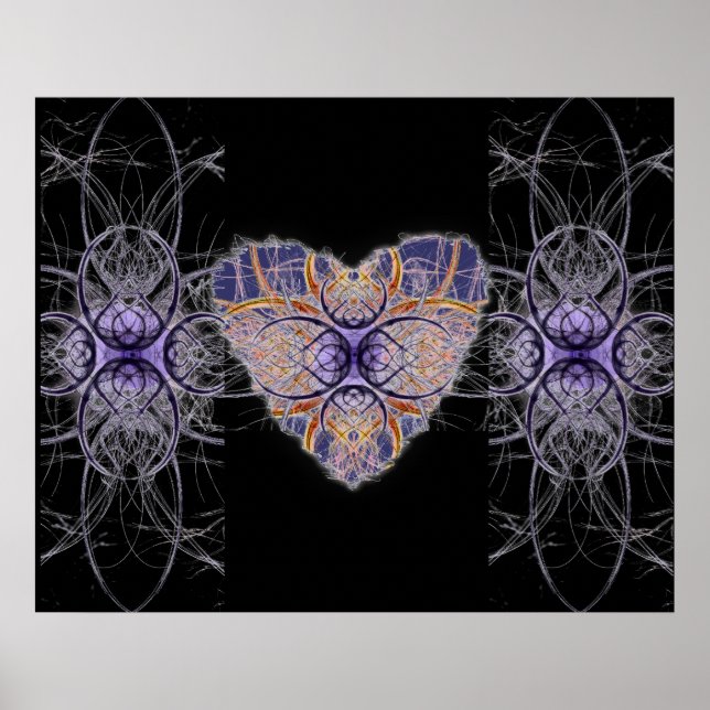 Lila Herz Poster (Vorne)