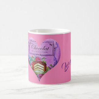 Lila Herz Schokolade am Muttertag Kaffeetasse