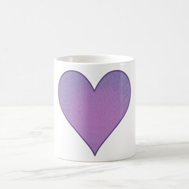 Lila Herz Tasse (Mittel)