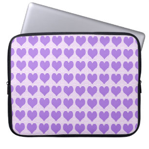 Lila Herzen Laptopschutzhülle