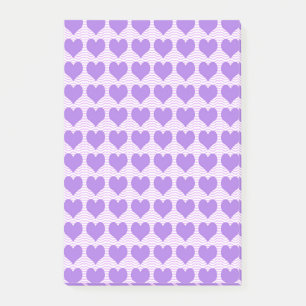Lila Herzen Post-it Klebezettel