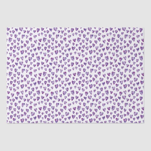 Lila Herzfachpapier Seidenpapier (Vorderseite)