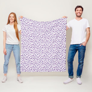 Lila Herzfarbe Fleecedecke