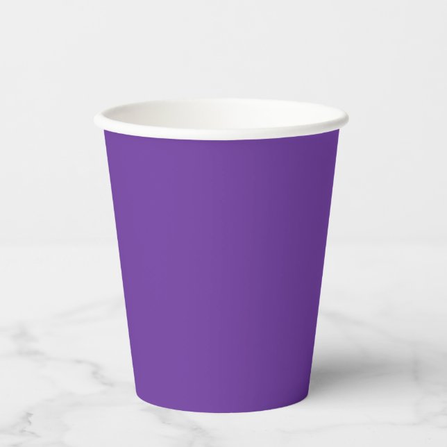 Lila Herzfarbe Pappbecher (Vorderseite)