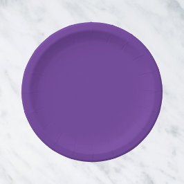 Lila Herzfarbe Pappteller