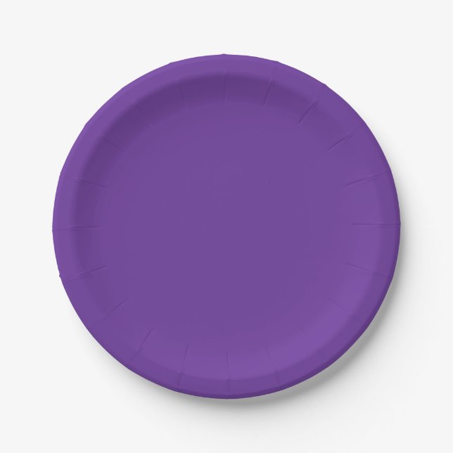 Lila Herzfarbe Pappteller (Vorderseite)