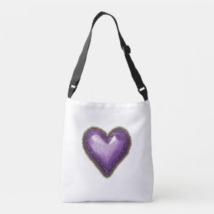Lila Herzklopfbeutel Tasche