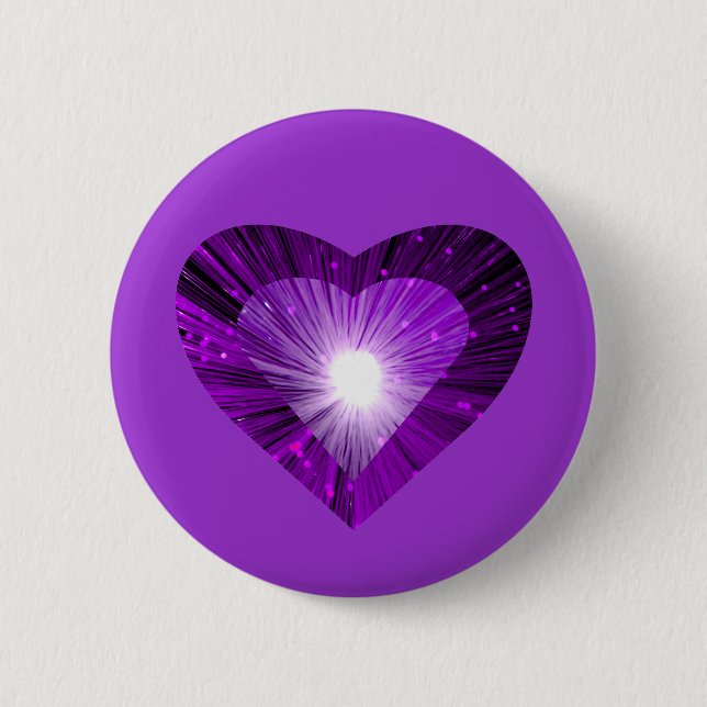 Lila Herzklopfen lila Button (Vorderseite)