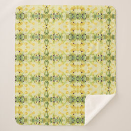 Lila Herzklopfen mit Grüntönen und Yello Sherpadecke