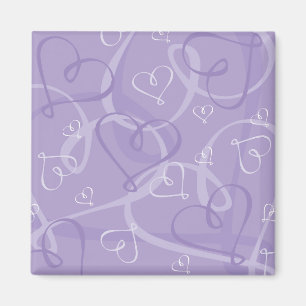 Lila Herzmuster Magnet