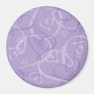 Lila Herzmuster Magnet