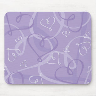 Lila Herzmuster Mousepad