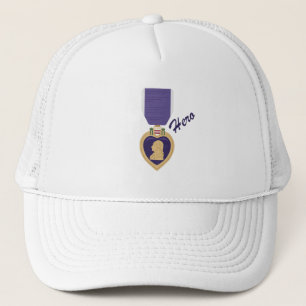 Lila Herzog Truckerkappe