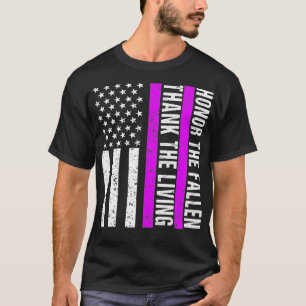 Lila Herztag Militärische Veteran Amerikaner Lila T-Shirt