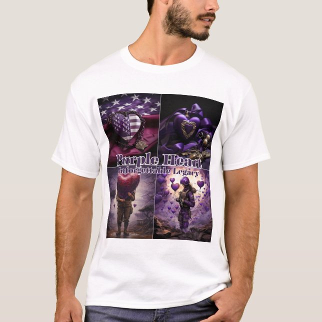 Lila Herztag T-Shirt (Vorderseite)