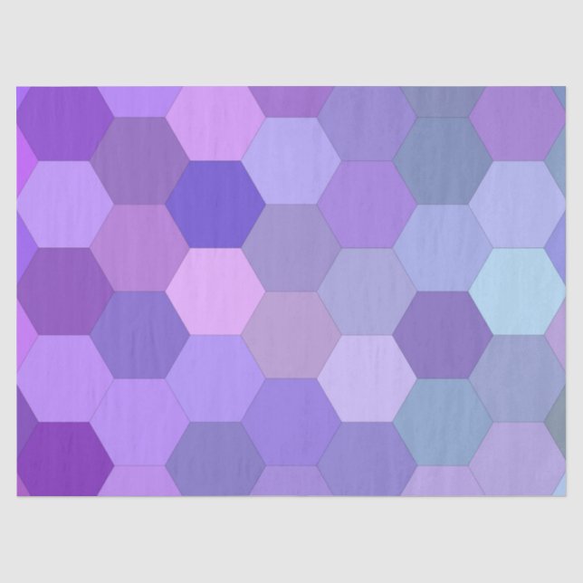 lila Hexagon-Papier Seidenpapier (Vorderseite)