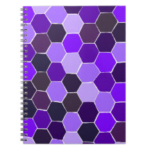 Lila Hexagon-Quiltmuster-Notebook