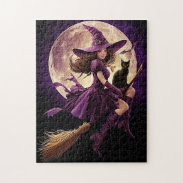Lila Hexenfliegen Puzzle