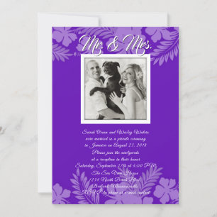 Lila Hibisken Blätter Foto Empfang nur Einladung