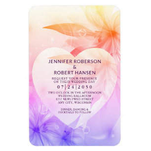 Lila Hibisken Blume Herzklopfen Hochzeit Mag Magnet