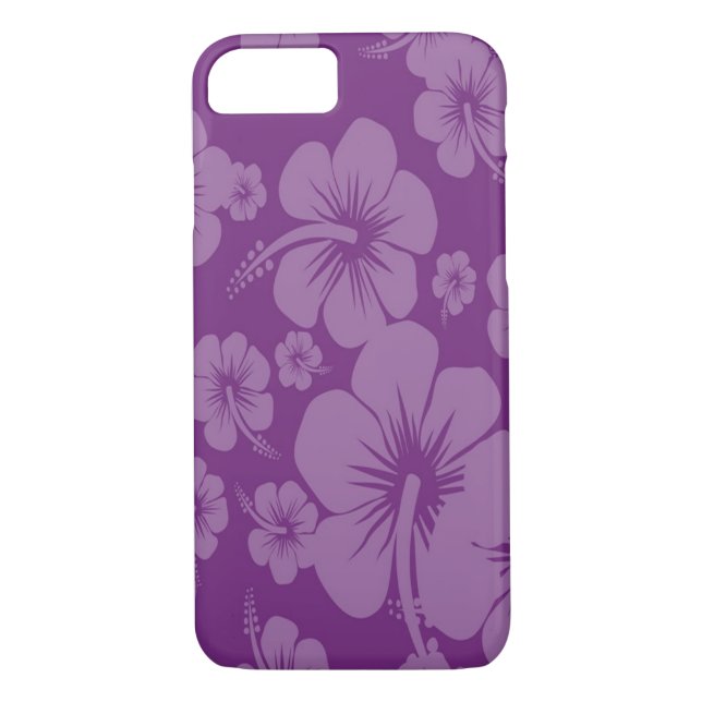 Lila Hibiskus Hawaiian Print Case-Mate iPhone Hülle (Rückseite)