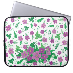 Lila Hibiskus Laptopschutzhülle