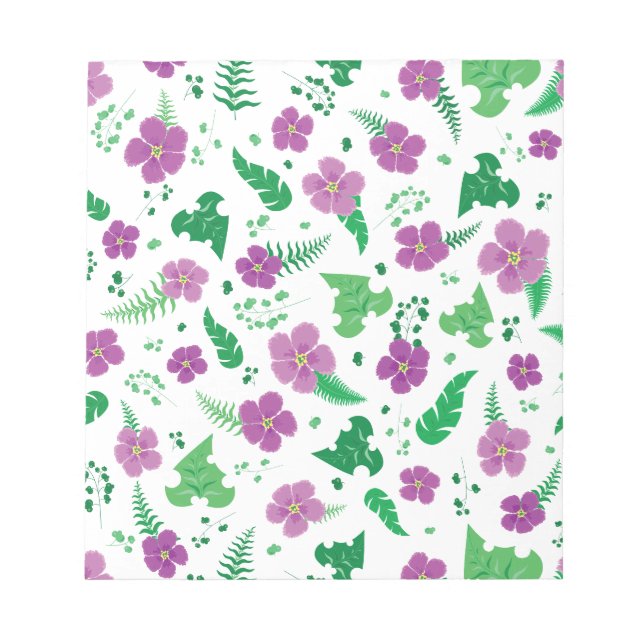 Lila Hibiskus Notizblock (Vorderseite)