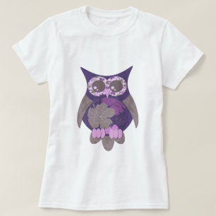 Lila Hibiskus Owl.png T-Shirt