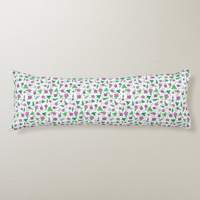 Lila Hibiskus Seitenschläferkissen (Vorderseite)