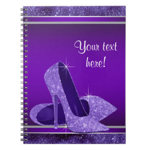 Lila High Heel Gästebuch Notizblock