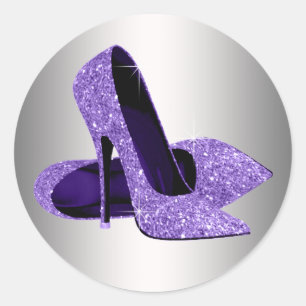 Lila High Heel Schuh Aufkleber