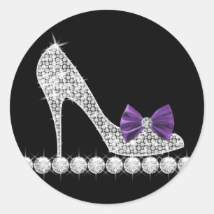 Lila High Heel Schuh Aufkleber
