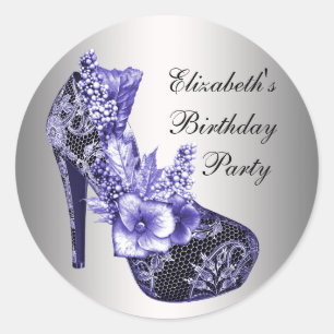 Lila High Heel Schuh Aufkleber