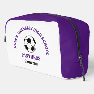 Lila High School Fußballmannschaft Personalisiert Waschbeutel