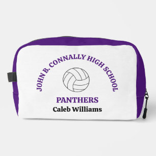 Lila High School Volleyballspieler Personalisiert Waschbeutel
