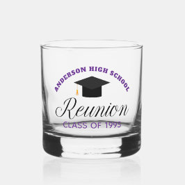 Lila High School Wiedersehen Party Custom Alumni Whiskyglas