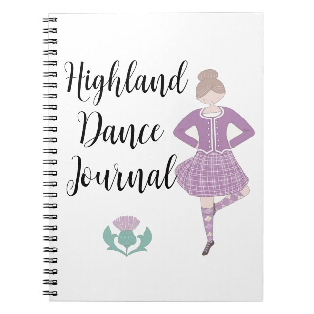 Lila Highland Dancer Spiral Foto Notebook Notizblock (Vorderseite)