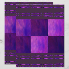 Lila Himmel Fliesen Scrapbook Papier 2-seitige Sei