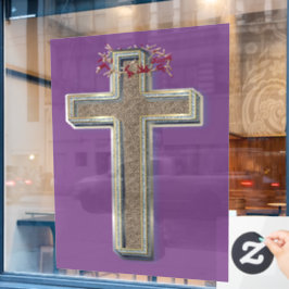 Lila Hintergrund der Querschnittsticker für Untern Fensteraufkleber