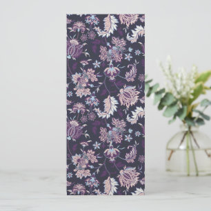 Lila Hintergrund Große Blütenmuster nahtlos Muster Feiertagskarte