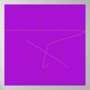 Lila Hintergrund mit Minimalistischen Zeilen Poster