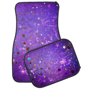 Lila Hintergrund mit Sternen Autofußmatte